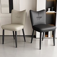 Chaise de salle à manger empilable en métal de luxe léger avec assise et dossier à ressorts pour usage domestique et hôtelier