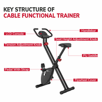 Bicicleta de Ejercicio JX Económica con Pantalla Inteligente y Soporte para Botella de Agua, Estructura de Acero, Equipo Cardiovascular para el Hogar, Fabricante Chino GS