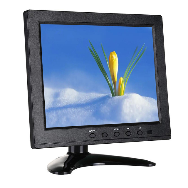 Factory Wholesale 8 Inch Multi-interface Hd Computer Mini Portable Lcd Cheap Monitor with Resolution 1024x768