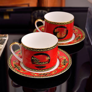 Ensemble de café en porcelaine rouge de luxe nordique à prix bas, décoration pour la maison - Product Image 5