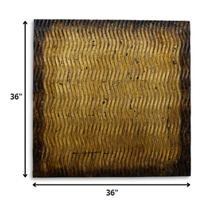 HMS 36 \ "X 36 \" X 1 \ "legno grezzo Look parete quadrata Art finitura argento segni da parete in legno - Product Image 4