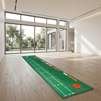 Tapis de putting de golf en polyester antidérapant, intérieur/extérieur, pratique professionnel, tapis vert, marqueur de distance, tapis de golf