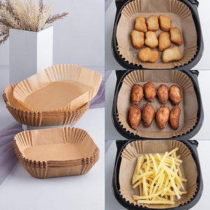 Air Fryer Disposable Paper Liner 100PCS Non-stick Disposable Liners <b>Baking</b> Paper for Air Fryer Oil-proof Paper - Product Image 3