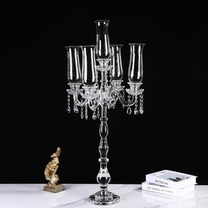 Candelabro de Cristal de Lujo, Diseño Europeo, Centro de Mesa para Bodas, Decoración Romántica para Cenas a la Luz de las Velas, Adornos - Product Image 6
