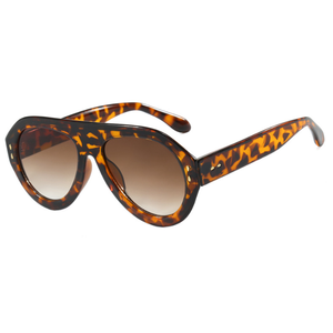 Gafas de Sol Ovaladas de Moda para Mujer, Protección UV400, Decoración Retro con Remaches, Montura Grande, Tendencia - Product Image 5