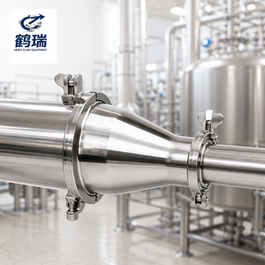 Raccordo Concentrico Sanitario in Acciaio Inox 304 con Finitura a Morsetto per Tubi a Flusso Centrale - Product Image 2