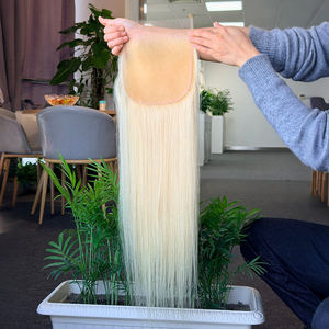 Vente en gros de cheveux humains vierges 100% Remy, 613 lisses, fermeture en dentelle HD 5x5 6x6 - Product Image 2