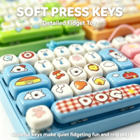 Jouet sensoriel anti-stress portable mini pop pour clavier, en forme d'animal mignon, pour soulager l'anxiété, pendentif de sac pour filles