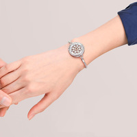 Chaîne ajustable Fleur de Vie Arôme Parfum Médaillon Bracelet à breloques Bracelet Diffuseur d'Aromathérapie