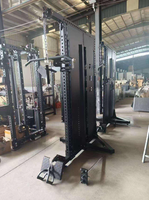 Machine intégrée de musculation à double poste pour tirage à la corde et lat pulldown |   Gymnase à domicile robuste |   Équipement d'entraînement pour la force musculaire du dos
