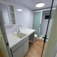 Petite maison préfabriquée en bois pliable et mobile 20 pieds/40 pieds Conteneur Maison extensible Panneau sandwich Acier Boutique/Villa moderne