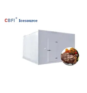 CBFI Industrial Condensing Unit PU Panel Walk in Freezer Air Blast Freezer Cold Room Storage for Fruits Vegetables Meat Seafood