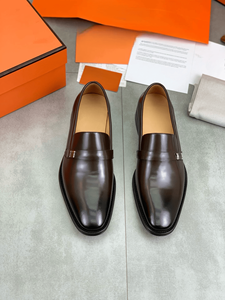 Chaussures Oxford toutes saisons en cuir pleine fleur avec semelle extérieure en caoutchouc/latex et doublure en tissu, semelle intermédiaire en caoutchouc moussé tendance - Product Image 1