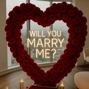 Insegna al Neon Personalizzata per Matrimonio Decorazione per Proposta Decorazione per Fidanzamento Decorazione da Parete Regali di Nozze per Lei - Product Image 1