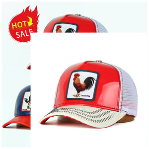 انفجارات امريكان وأوربية حيوان رسوم كرتونية واقية من الشمس شبكة تطريز سائق شاحنة أسود النمر الديك قبعة الذئب - Product Image 5