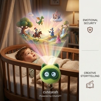 Porte-clés en peluche intelligent Green Bear ChatGPT avec LED variable lumineuse, Q&A instantané intelligent, personnalisation en petite série, jouet IA hors ligne