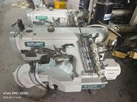 Machine à coudre industrielle d'occasion à grande vitesse pour la découpe de tissus, à commande pneumatique, Interlock Sirubas C007J, moteur 6000 points/minute, épaisseur 8 mm