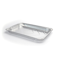 Récipient jetable de papier d'aluminium de mur lisse avec les boîtes traitées par boursouflure de couvercle en plastique avec des caractéristiques de joint