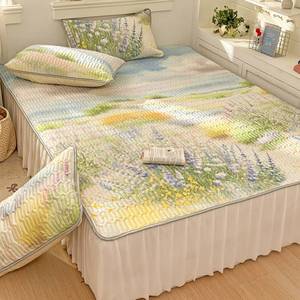 Surmatelas rafraîchissant en latex inodore avec jupe de lit intégrée pour étudiants - Product Image 1