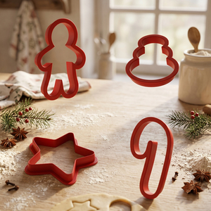 Ensemble de 8 emporte-pièces de Noël en plastique, outil de moule pour la cuisson des enfants - Product Image 5