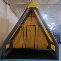 Grande tente de camping gonflable portable, imperméable, en Oxford, quatre saisons, triple couche, ouverture automatique rapide pour les événements en plein air