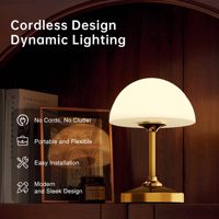 Lampe de table rechargeable sans fil USB Veilleuse de bureau tactile minimaliste Éclairage mobile portable pour chambre à coucher Chevet flexible