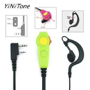 Auricular con Micrófono YiNiTone de 2 Pines en Forma de G con PTT de Sonrisa Rosa para Kenwood TK-2107 TK-3107 <span class=keywords><strong>BaoFeng</strong></span> <span class=keywords><strong>UV</strong></span>-5R - Product Image 2