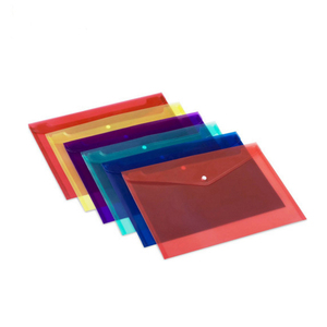 Cartella per buste per documenti impermeabile <span class=keywords><strong>A4</strong></span> portafogli in plastica borsa per File in plastica con bottone a pressione - Product Image 3