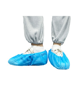 Couvre-chaussures en tissu non tissé <span class=keywords><strong>jetable</strong></span> personnalisé Couvre-chaussures antidérapant de couleur bleue réutilisable - Product Image 3