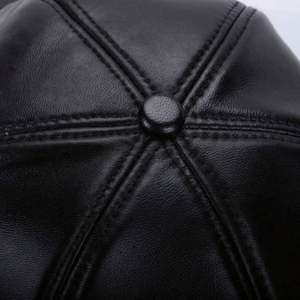 Gorra Deportiva de Béisbol de Piel de Oveja y Gamuza Auténtica, Unisex, Estilo Casual con Visera Curva, Ajustable, para Otoño e Invierno - Product Image 6