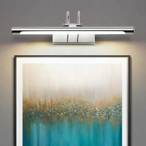 Lampe murale LED moderne pour miroir avec éclairage intégré, finition chromée, indice de protection IP44, température de couleur 3000K-6000K, durée de vie de 50 000 heures - Product Image 2