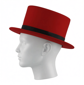 Custom Classic St. Patrick's Day Velvet <b>Top</b> Hat Vintage Irish Gentleman Hat for Party & Performance - Product Image 2