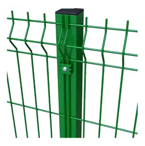 Kawat las bengkok 3D, pagar jalan kualitas tinggi perlindungan lingkungan pagar PVC logam dilapisi Pvc 100 buah