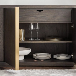 <span class=keywords><strong>Buffet</strong></span> <span class=keywords><strong>d</strong></span>'entrée moderne et fonctionnel sur mesure avec tiroirs intégrés et étagère, commode en mélamine au design plat - Product Image 4