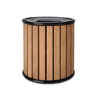 Nouveau design extérieur Wpc bois poubelle poubelle à l'extérieur jardin rue recycler poubelle publique commerciale poubelle