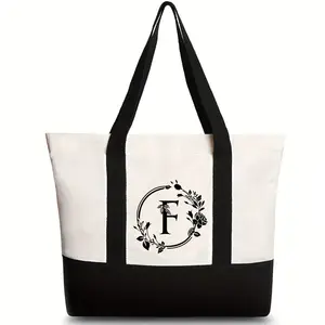 2024 Hersteller kundenspezifisches Design bedrucktes Logo Leinwand-Tote-Tasche