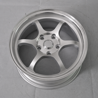 Jantes en alliage personnalisées argentées 15 pouces 4x100 4x114.3 6.5J à faible pression, design maille profonde, pour voitures de tourisme et véhicules JDM Hatchback