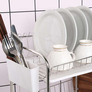 Escurridor de Platos de Acero Inoxidable de 2 Niveles, Grande y Multifuncional - Product Image 5