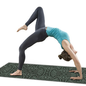 Tapete de Yoga Rectangular Universal de Yute y Espuma de PVC de 5 mm de Grosor, Duradero, 183 cm de Longitud, Opción de Logotipo Personalizado - Product Image 2