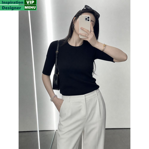 T-shirt en coton à manches longues et <span class=keywords><strong>col</strong></span> rond de couleur unie pour <span class=keywords><strong>femme</strong></span>, décontracté, basique, coupe ajustée, <span class=keywords><strong>sous</strong></span>-vêtement pour le quotidien, haut pour <span class=keywords><strong>femme</strong></span> - Product Image 2