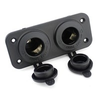 Divisor de Encendedor de Cigarrillos para Coche 12V 24V, Adaptador de Enchufe de Alimentación Impermeable, Toma de Corriente de 1/2/3 Placas para Montaje en Panel para ATV RV