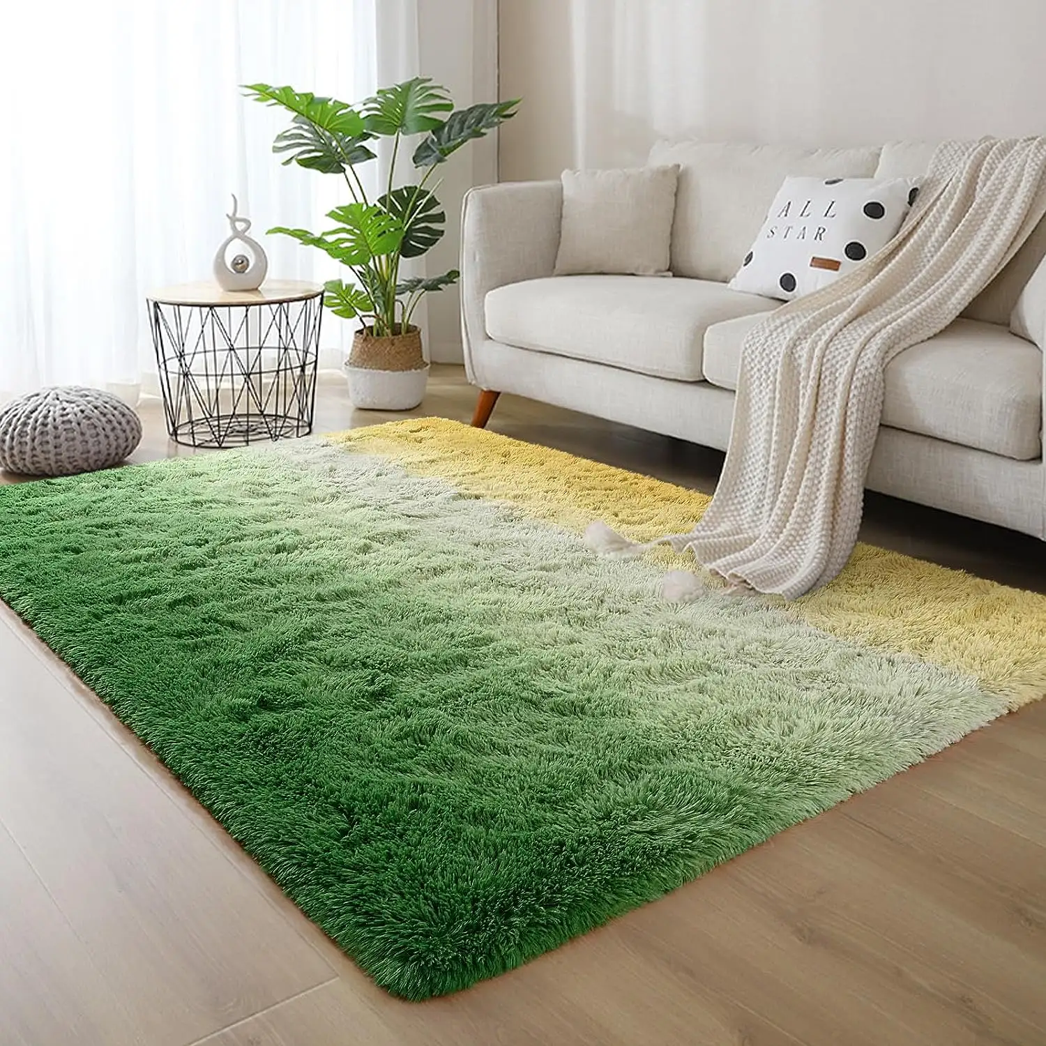 Shaggy Area Faux Plush Fur Fluffy Furry Rugs Carpet For Living Room