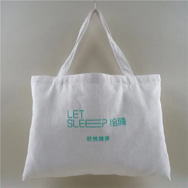 Custom brand logo printed canvas tote bag heavy duty