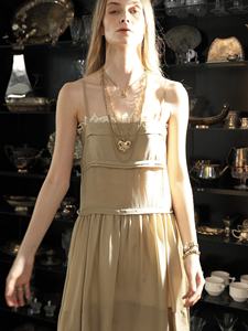 <span class=keywords><strong>Robe</strong></span> élégante à bretelles fines en dentelle de soie de mûrier vintage personnalisable, taille haute, <span class=keywords><strong>antistatique</strong></span>, design évasé - Product Image 5