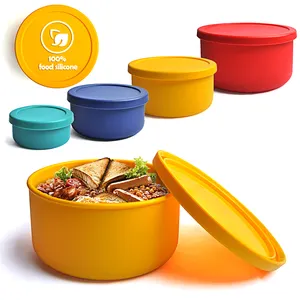 Warehouse silicone food storage container comida contiene caja bpa free food storage container