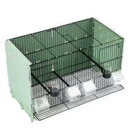 Petite cage d'élevage moderne en métal pour oiseaux, perroquets et canaris, conception multicouche avec plateau extractible, fermeture à clip, emballage en boîte