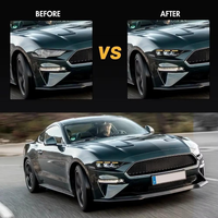 Ford Mustang 2015 bis 2017 Upgrade LED-Scheinwerfer Mit Tagfahrlicht Plug-and-Play Frontlichter Auto-Zubehör Scheinwerfer