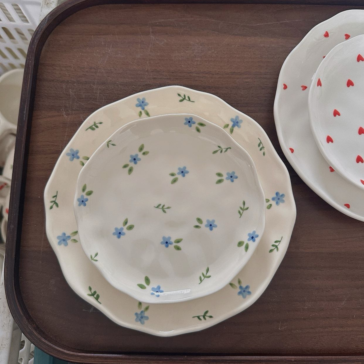 Blue Small Floral Plate Dish