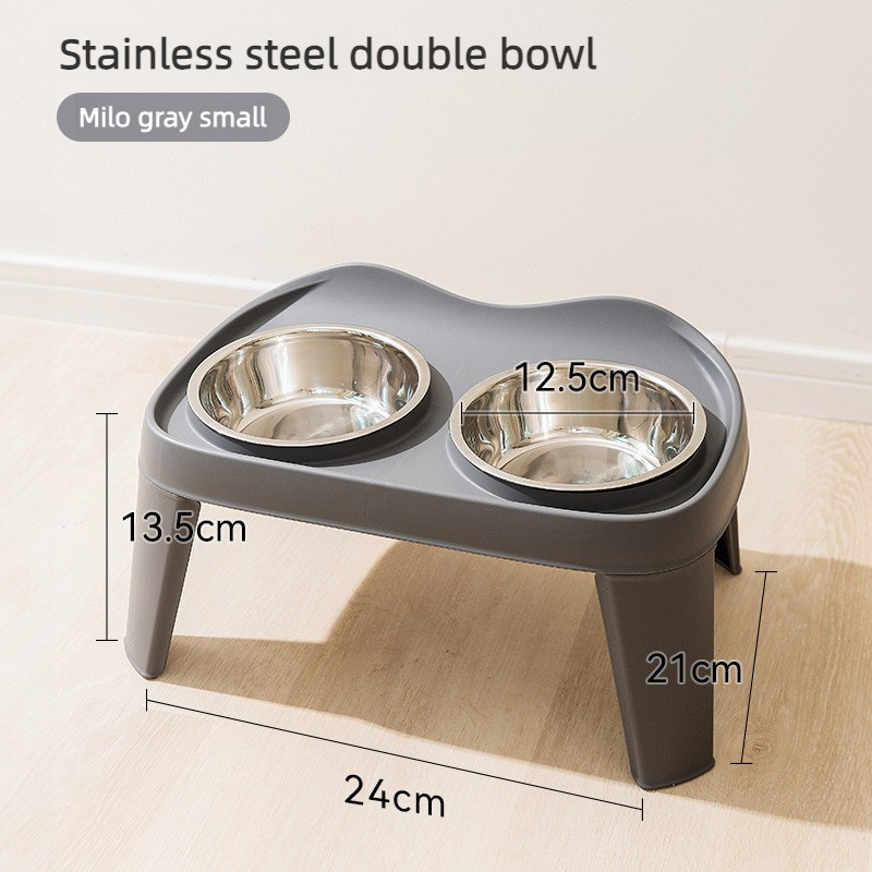 Milo gray small stainless steel double bowl upgraded stability
