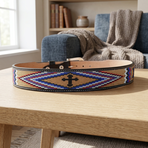 BS INTERNATIONAL NA205 Unisex Custom Length <b>Floral</b> Logo-Style Eco-Friendly Durable <b>Jeans</b> Belt High Quality Cow Hide Square Steel - Product Image 1
